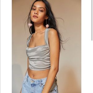 Urban Outfitters Silver Crop Top